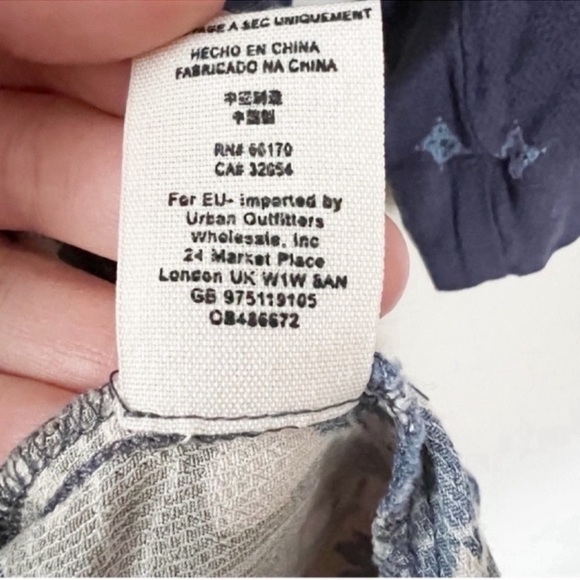 Free people Talulla Floral Boho Printed Mini Dress Blue Size XS Deep V-neck - Picture 5 of 10